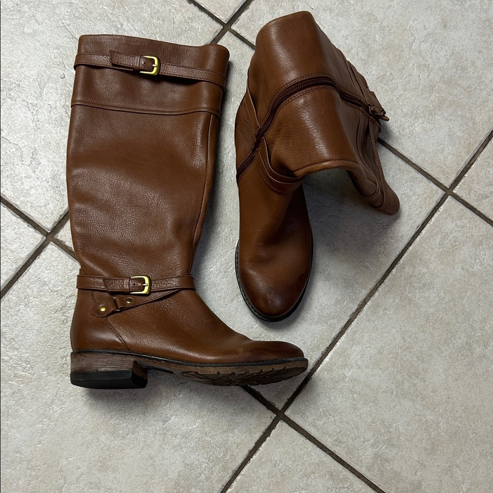 Chic Brown Leather Boots